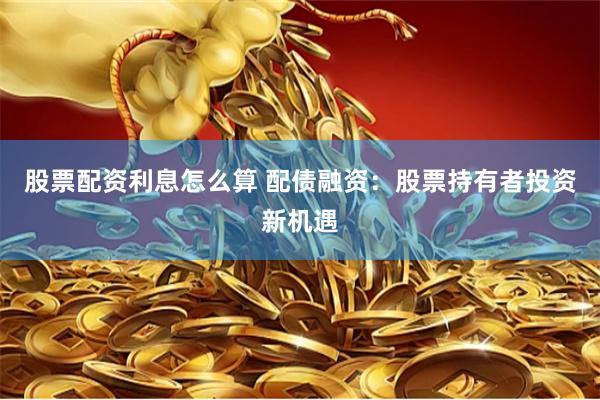股票配资利息怎么算 配债融资：股票持有者投资新机遇